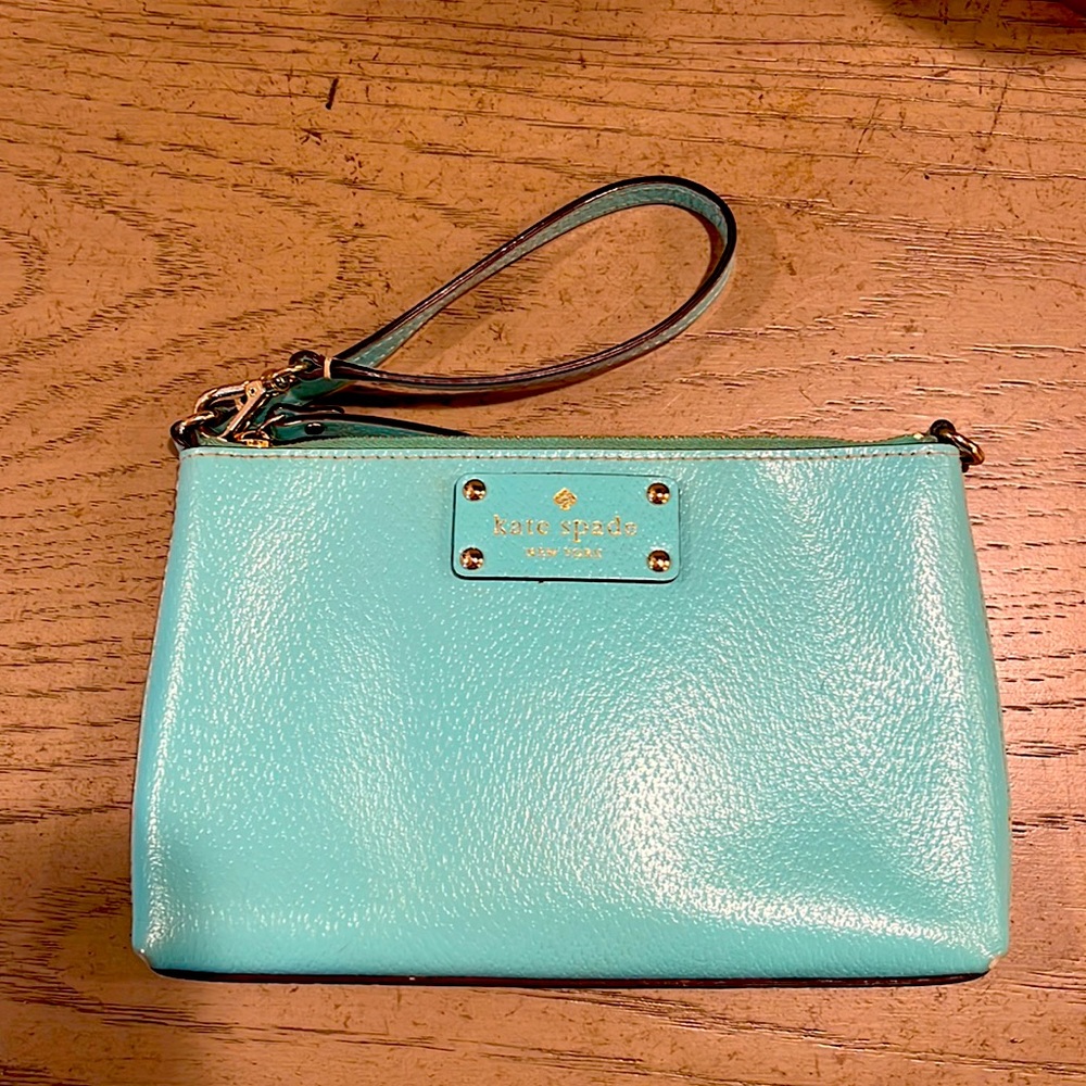 Blue Kate Spade wristlet